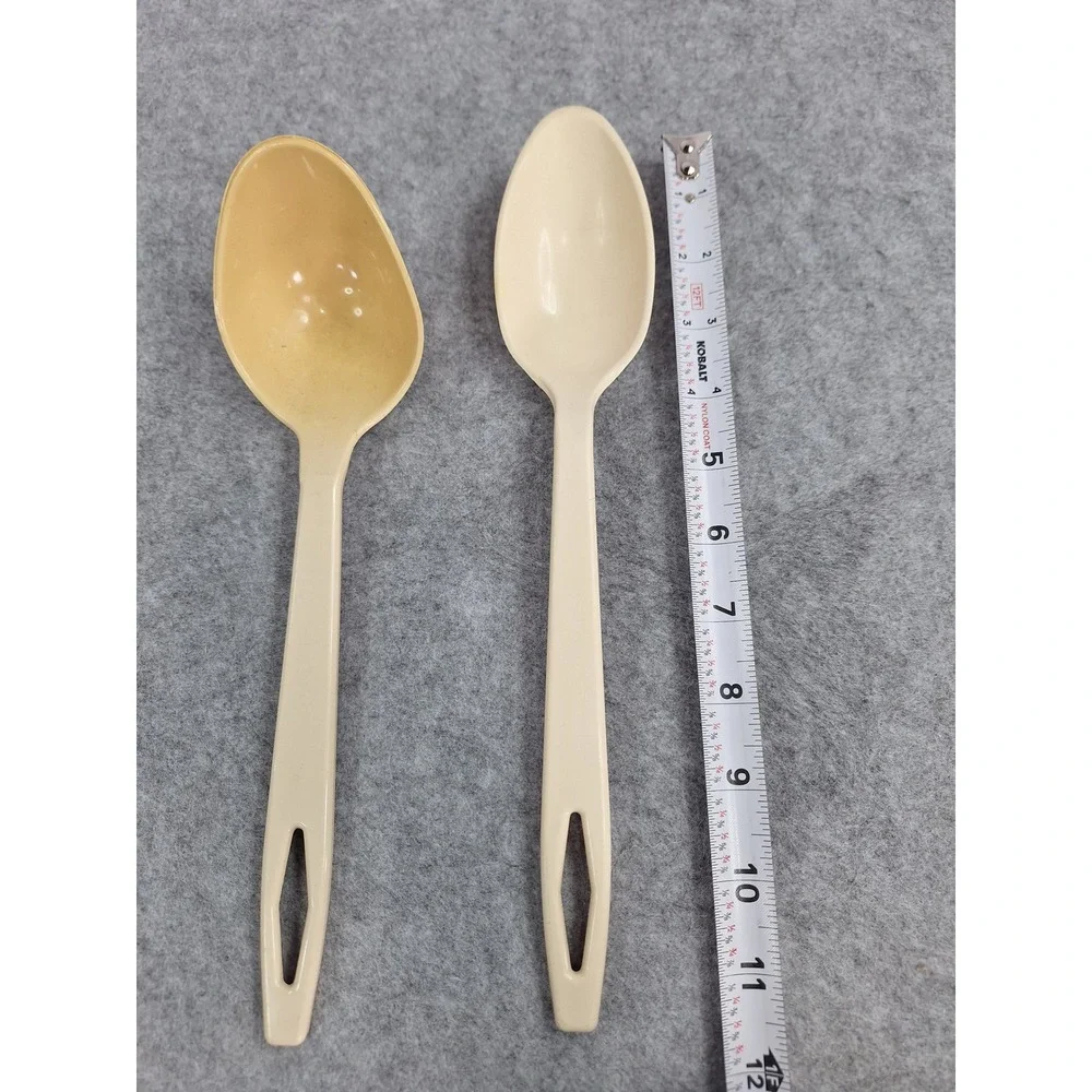 Tailor Made Products Beige Plastic Ladle Spoon Set of 2 Serving Kitchen‎ Camping